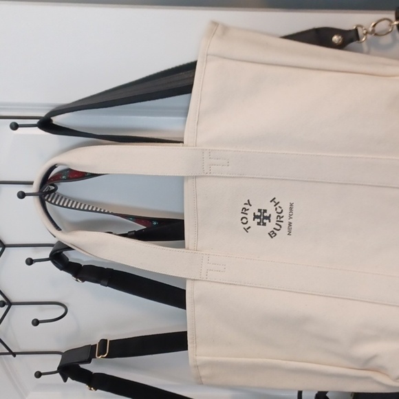 Tory Burch Canvas Tote NEW - Picture 4 of 6
